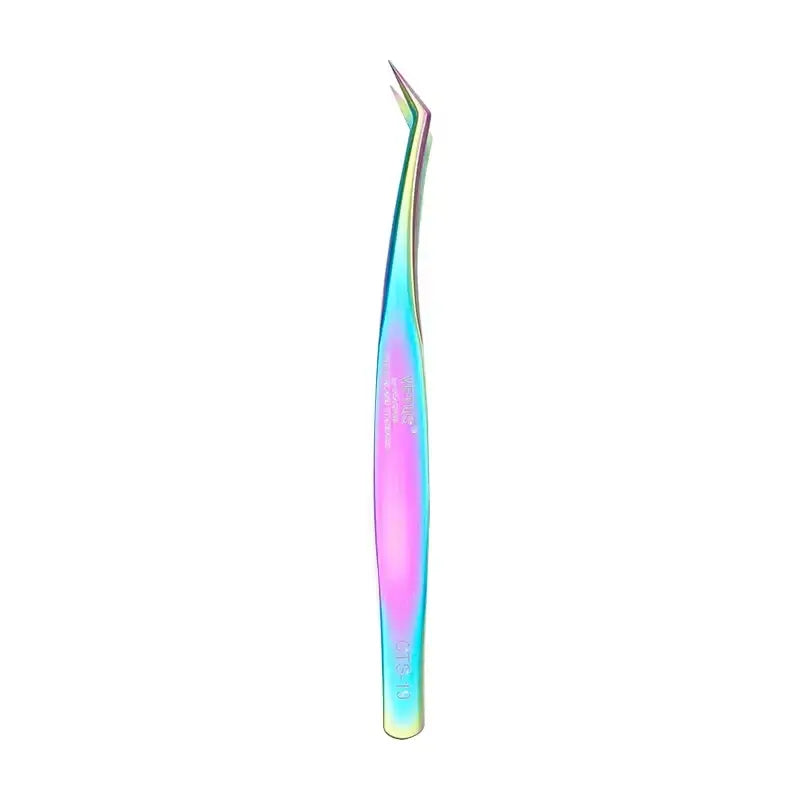 VETUS Original New MTS Series Silver Tweezers for Eyelash Extensions Stainless Steel