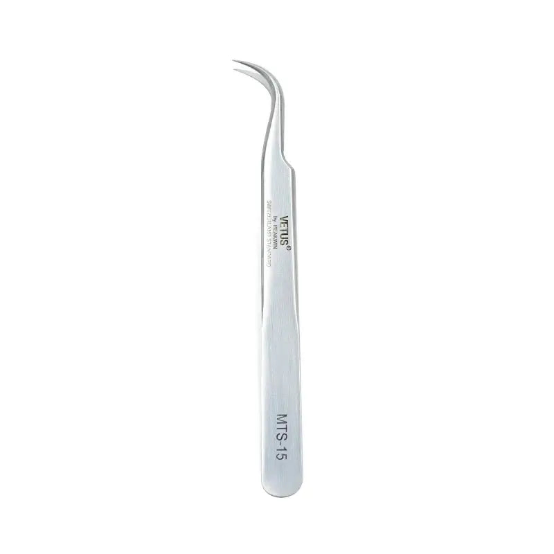 VETUS Original New MTS Series Silver Tweezers for Eyelash Extensions Stainless Steel