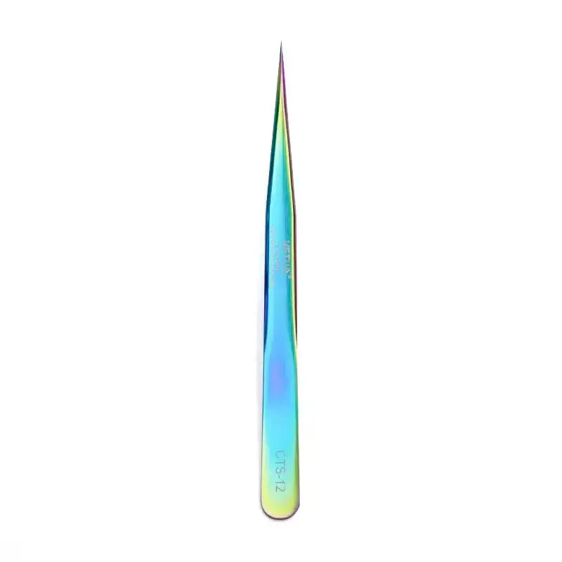 VETUS Original New MTS Series Silver Tweezers for Eyelash Extensions Stainless Steel