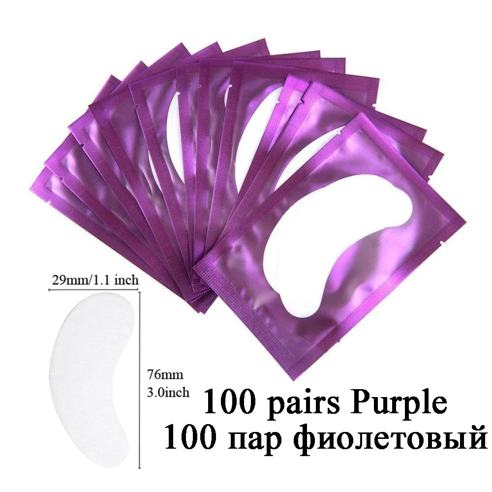 100pairs eye patches eyelash extension under eyelashes fake lashes stickers for building eyelid