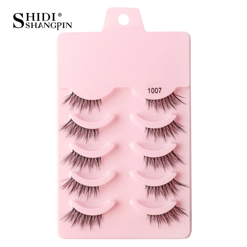 SHIDISHANGPIN 5/10Pairs Full Lashes Cat Eye Eyelashes Eyelash Extension 3D