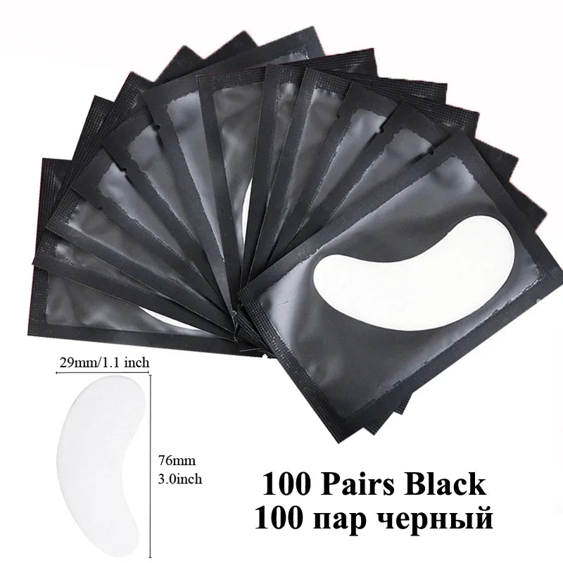 100pairs eye patches eyelash extension under eyelashes fake lashes stickers for building eyelid