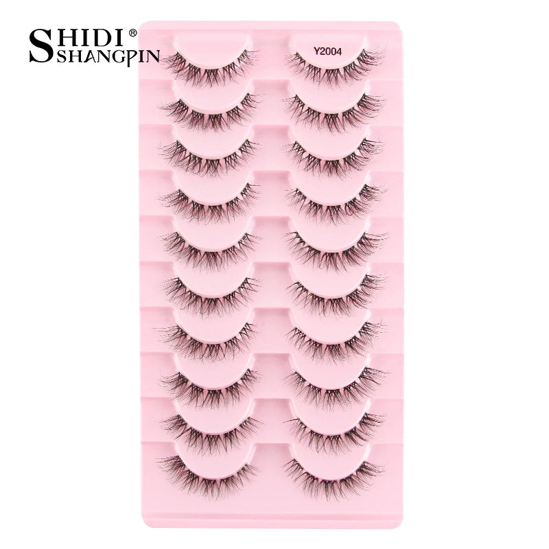SHIDISHANGPIN 5/10Pairs Full Lashes Cat Eye Eyelashes Eyelash Extension 3D
