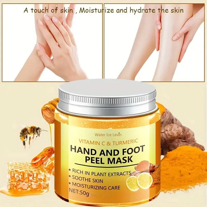 Vitamin c and turmeric hand wax mask for hands and feet