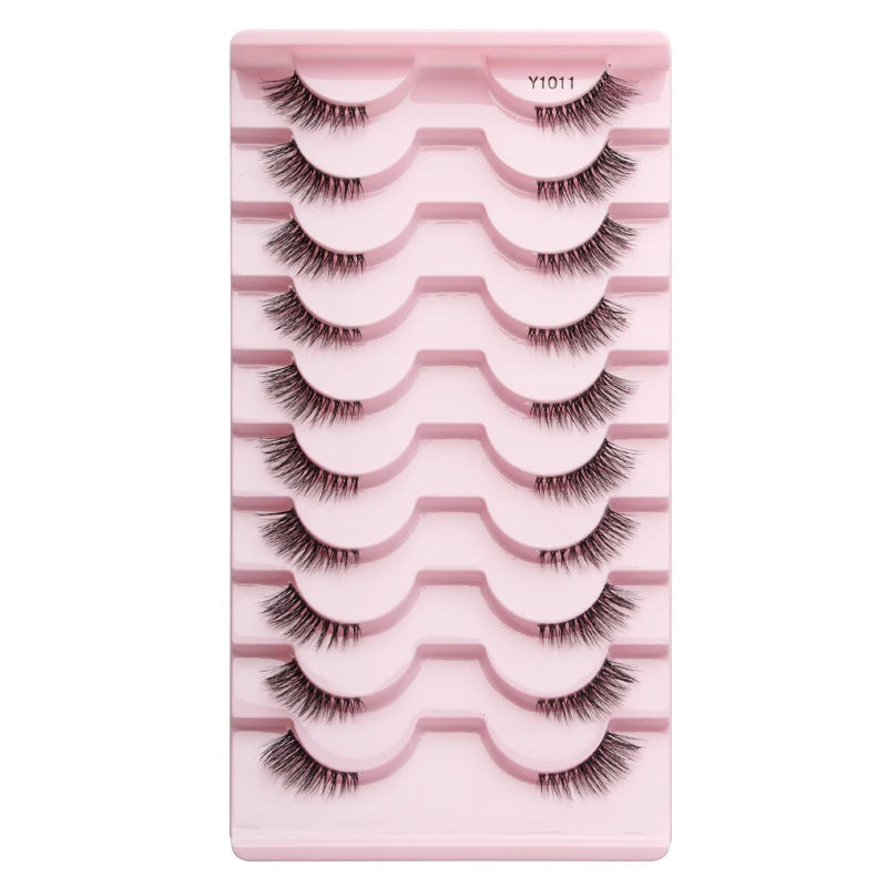 SHIDISHANGPIN 5/10Pairs Full Lashes Cat Eye Eyelashes Eyelash Extension 3D