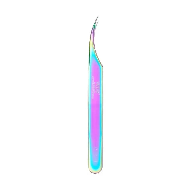 VETUS Original New MTS Series Silver Tweezers for Eyelash Extensions Stainless Steel