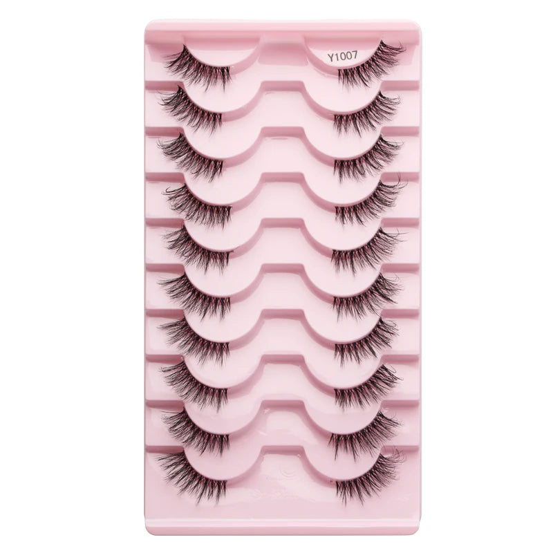 SHIDISHANGPIN 5/10Pairs Full Lashes Cat Eye Eyelashes Eyelash Extension 3D