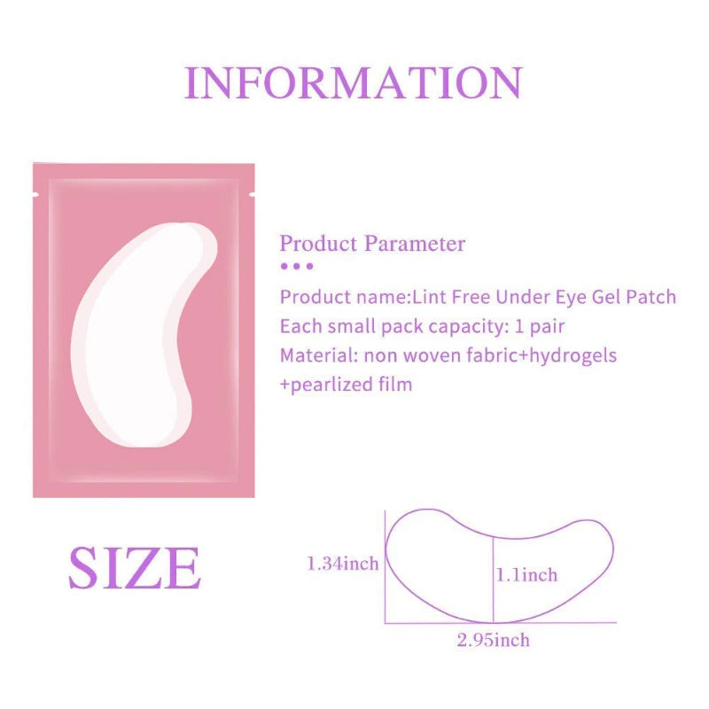 100pairs eye patches eyelash extension under eyelashes fake lashes stickers for building eyelid