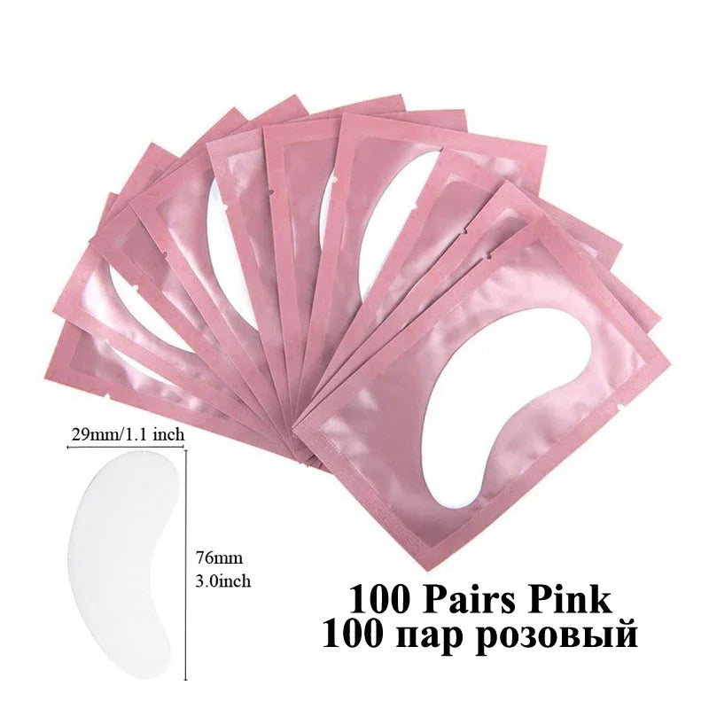 100pairs eye patches eyelash extension under eyelashes fake lashes stickers for building eyelid