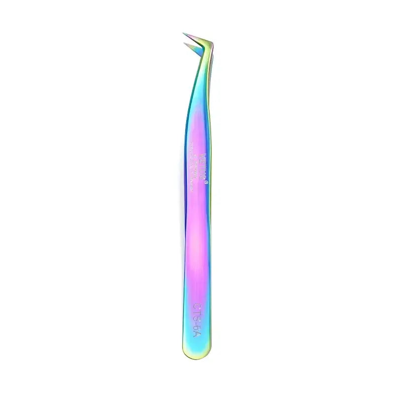 VETUS Original New MTS Series Silver Tweezers for Eyelash Extensions Stainless Steel