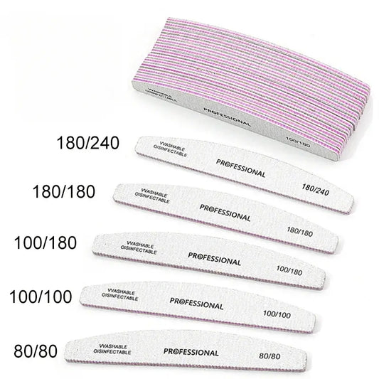 Nail File 100 To 240 Professional Tools Emery for Manicure , Gel Polishing Files