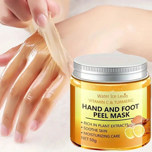 Vitamin c and turmeric hand wax mask for hands and feet