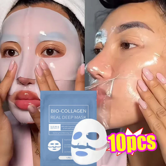 1/3/5/10PCS Bio Collagen Face Mask Anti Wrinkle Anti-Aging Korean Cosmetics
